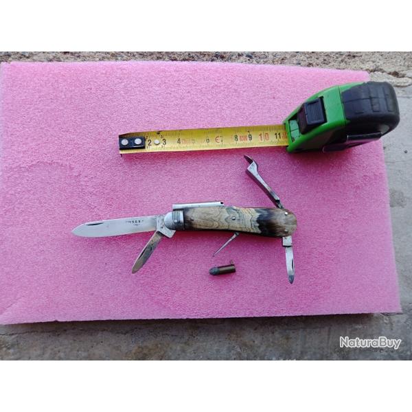 Couteau combin� pistolet a broche 5mm multifonction origine thiernoise tr�s rare 19eme car D