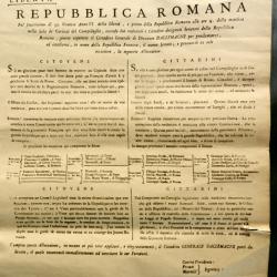 Affiche &laquo; Repubblica Romana &raquo; � 1798 �