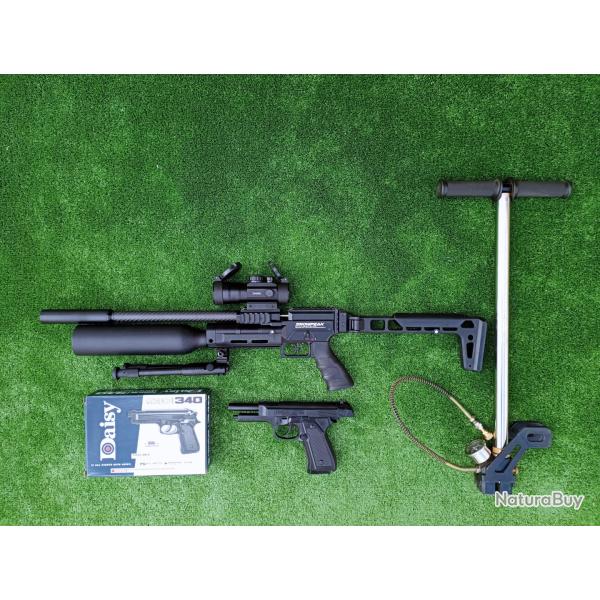 PACK21 Carabine PCP SNOWPEAK AP900B Cal. 4,5 mm Bouteille en aluminium