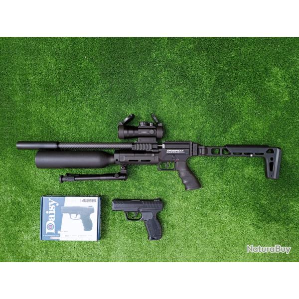 PACK22 Carabine PCP SNOWPEAK AP900B Cal. 5,5 mm Bouteille en aluminium