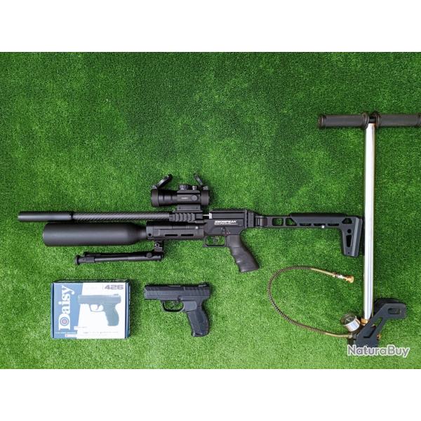 PACK23 Carabine PCP SNOWPEAK AP900B Cal. 5,5 mm Bouteille en aluminium