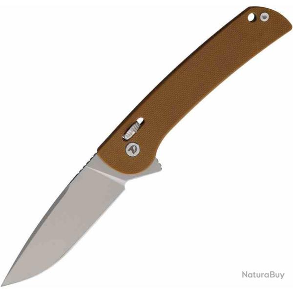 Couteau Dreamtech Lame Acier D2 Bead Blast Manche G10 Marron Crossbar Lock DTK4252GBR