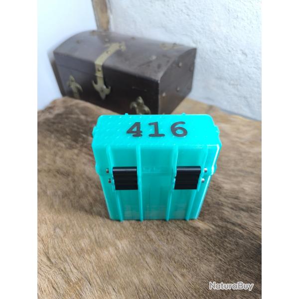 Boite 10 munition 416 barrett lht 132mm bleu turquoise