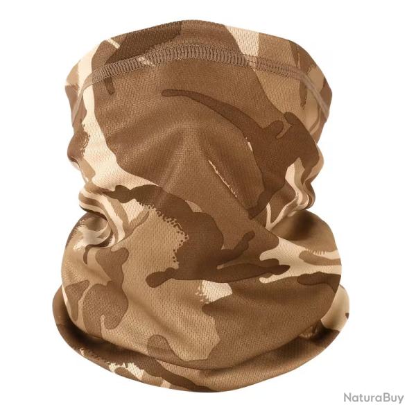 Cache-Cou Camouflage Desert Unisexe Respirant Acrylique