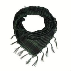 Keffieh Vert Fonc&eacute; Noir Unisexe Foulard Tactique &agrave; Franges Outdoor