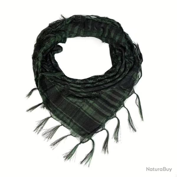 Keffieh Vert Fonc� Noir Unisexe Foulard Tactique � Franges Outdoor