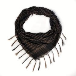 Keffieh Marron Noir Unisexe Foulard Tactique &agrave; Franges Outdoor