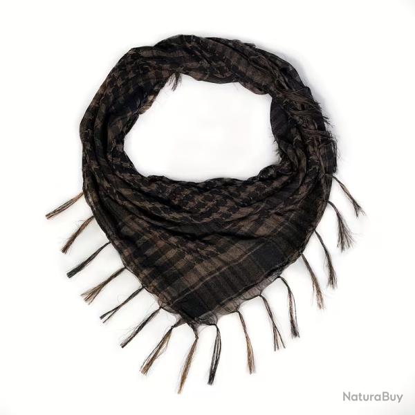 Keffieh Marron Noir Unisexe Foulard Tactique � Franges Outdoor