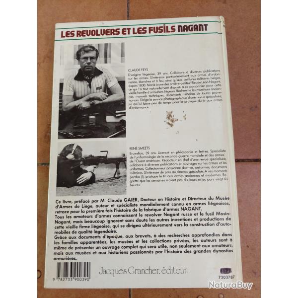 Tr�s  beau livre  ( couverture glac�e  ) sur les revolvers  NAGANT  BELGE