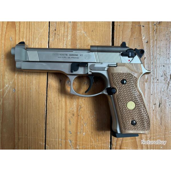 UMAREX BERETTA M 92 FS - 4,5mm, Nickel, Wood grip