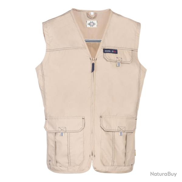 GILET HOMME PLAISANCE BEIGE - XL - IDAHO