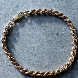 Bracelet femme - or 18 carats - Maille corde - 18 cm