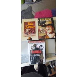 3 FILMS WESTERNS  DJANGO UNCHAINED FORT APACHE VIVA ZAPATA