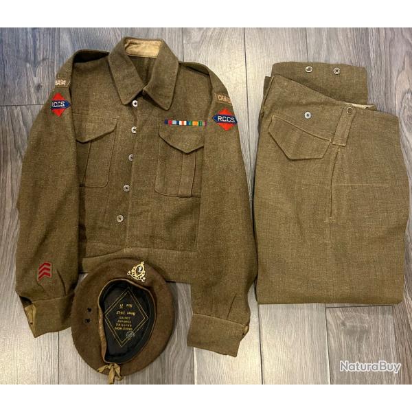 Grouping canadien ww2 RCCS Battledress