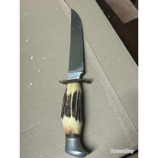 Couteau chasse manche corne