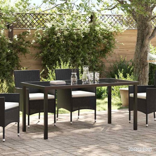 Table de Jardin Noir 160 x 80 x 73 cm M�tal