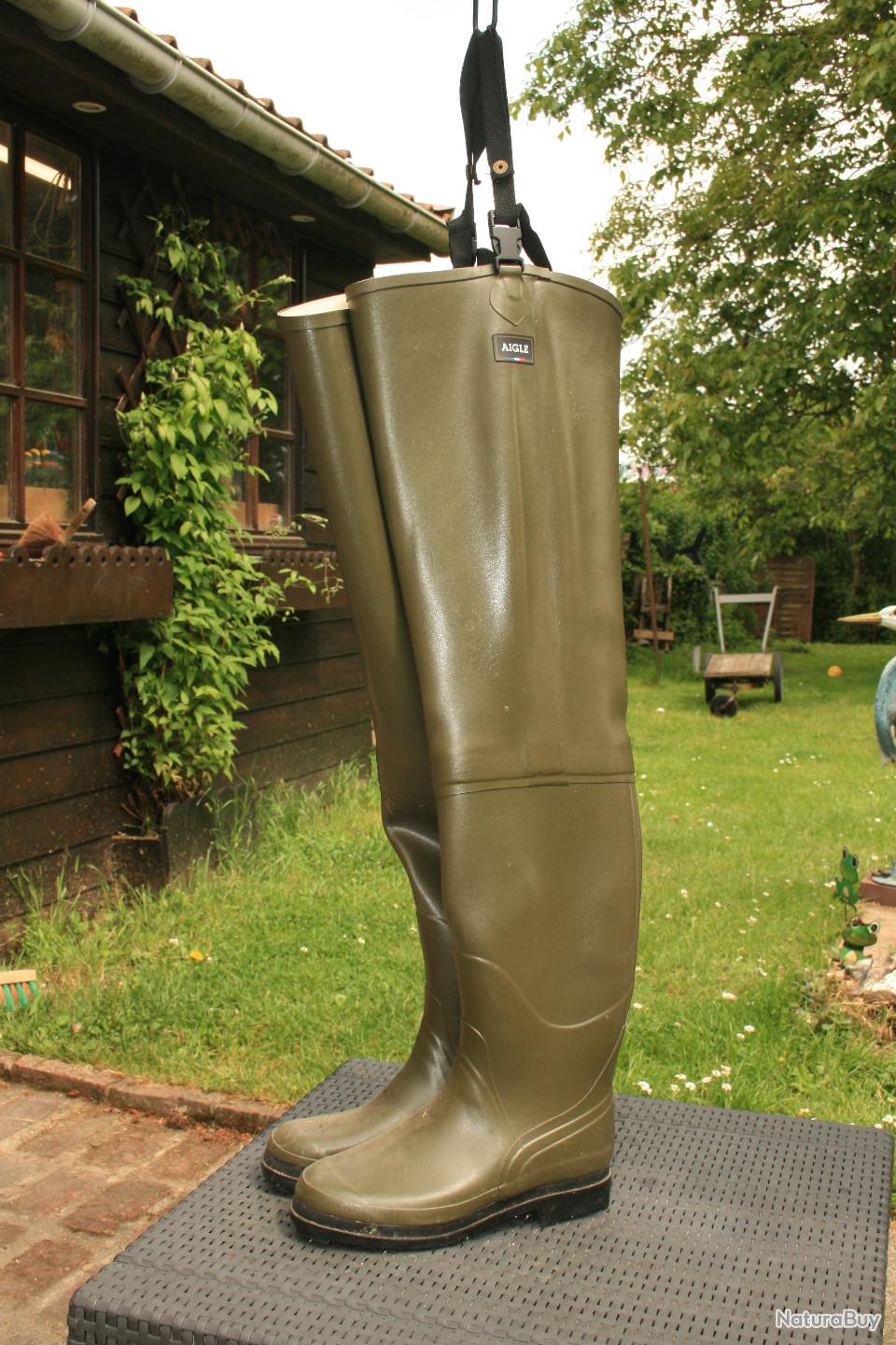 Aikelai Cuissardes De Poitrine Homme Imperméables - Avec Gants Caoutchouc Intégrés Pour Chasse Pêche Et Travaux