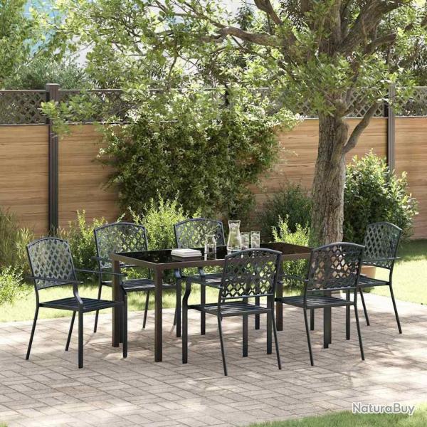 Ensemble de salle � manger pour jardin 7 pcs Anthracite