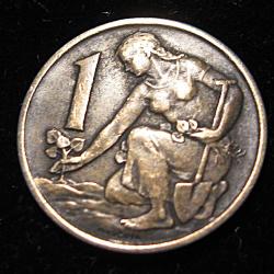 Tch&eacute;coslovaquie , piece de 1 k  1964 ttb  ttb