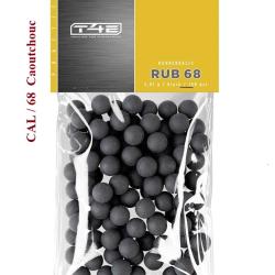Sachet de 100 Billes caoutchouc Noire  Cal. 68