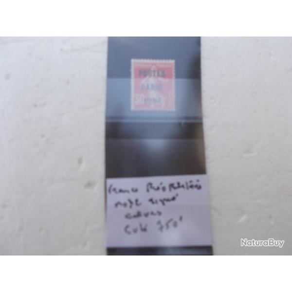 timbre pr�oblit�r�,n�32,neuf,sign�,cot� yvert: 750 euros