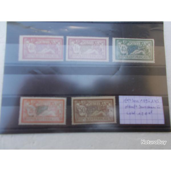 lot de 5 timbres MERSON n�119a145,neufs sans charni�res,cot� yvert 1200 euros