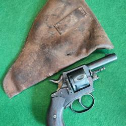 Vente libre majeur R&eacute;volver british bulldog 6 coups calibre 320 mod&egrave;le avec pontet et &eacute;tui en cuir
