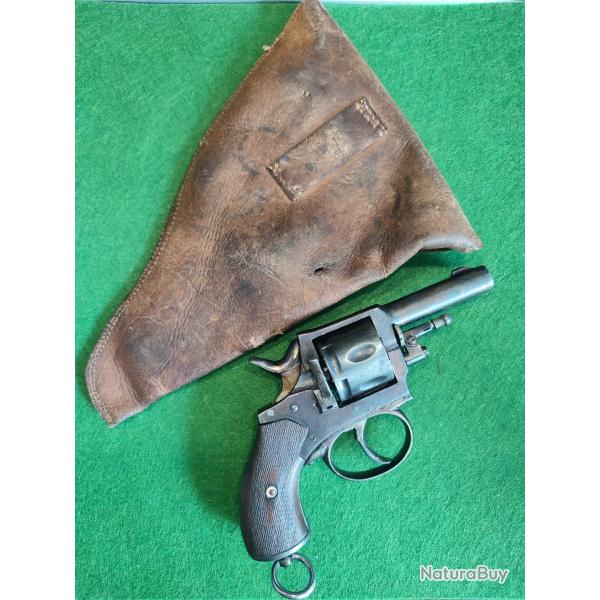 Vente libre majeur R�volver british bulldog 6 coups calibre 320 mod�le avec pontet et �tui en cuir