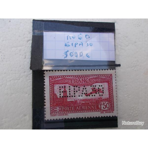 timbre EIPA30,1frs50 rouge,n�6D,neuf: cot� yvert 5000 euros