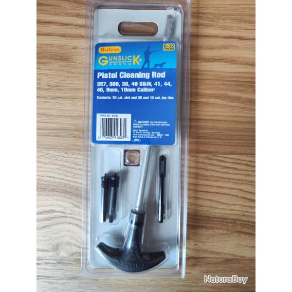 Baguette de nettoyage pour pistolet et revolver Outers Gunslock Pistol cleaning rod