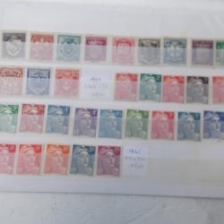 lot timbres armoiries et marianne de GANDON,neufs,sans charni&egrave;res,n&deg;526 a 537 cot&eacute; yvert:38 euros