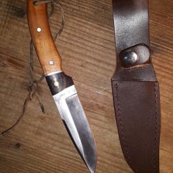 couteau de chasse anglais whitby avec etuit cuir