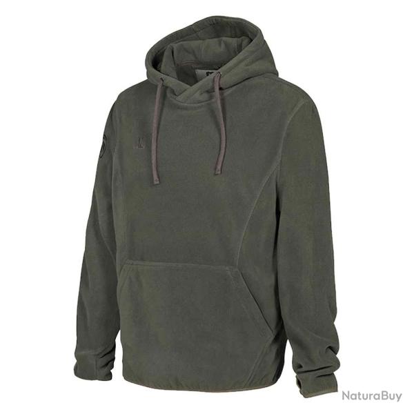 SWEATSHIRT POLAIRE A CAPUCHE M KAKI