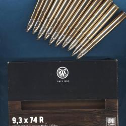 9,3 x 74 R ...Cartouches Neuves RWS- Uni Classic  19 gram. (293 grains)
