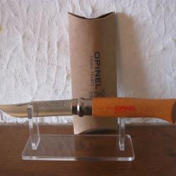 Couteau pliant , Ancien Opinel tampon rouge  " La main couronn&eacute;e " 1990 / 2000 Etat neuf Collection