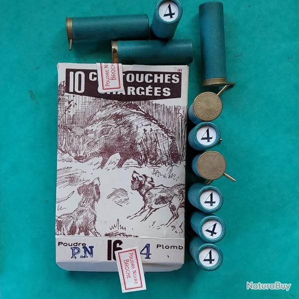 Bo�te de 10 cartouches � broche calibre 16 Collection plomb de 4.