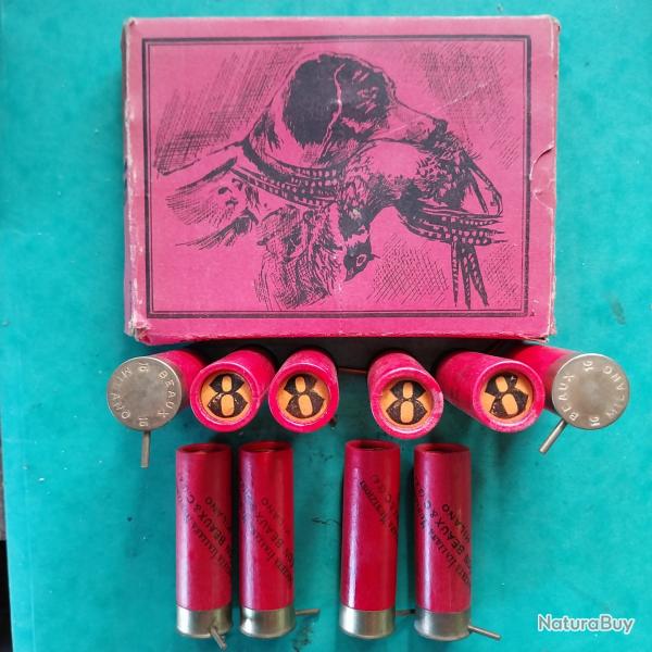 1 bo�te de 10 cartouches calibre 16 � broche plomb N�8.