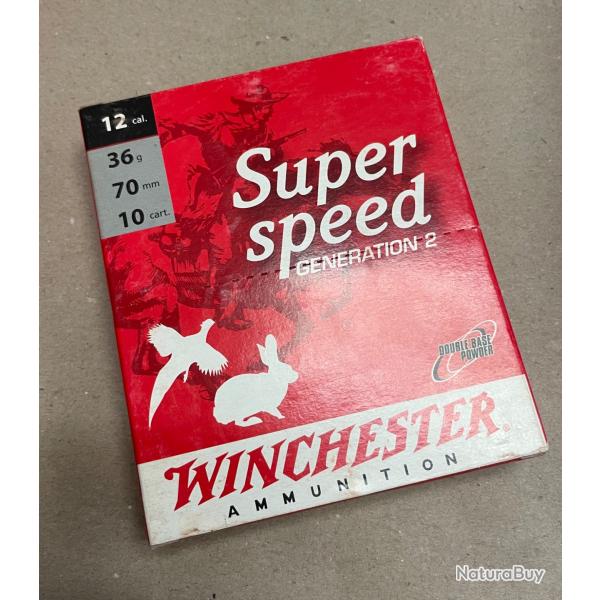 12 bo�tes de Winchester Super Speed Gen2 - Cal. 12/70 - 36 g - Plomb N�7