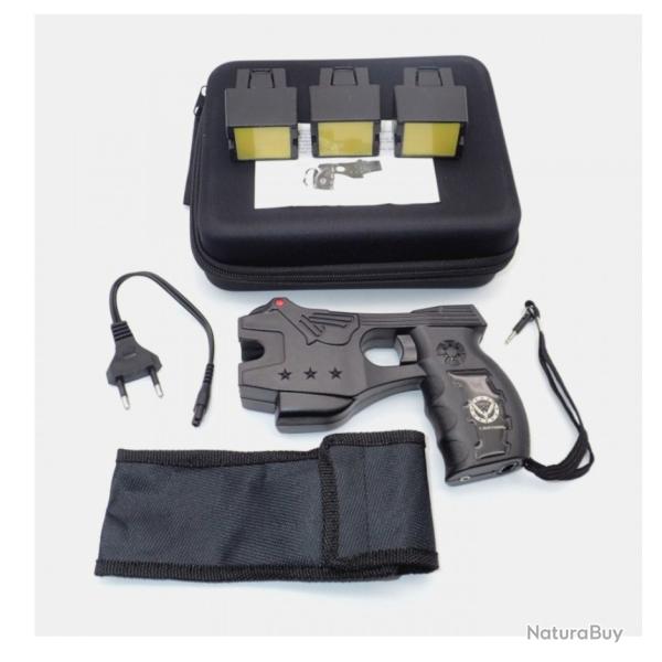 Shocker Electrique avec un fusible + LED + Alarm + Laser + 3 cartouches d'air