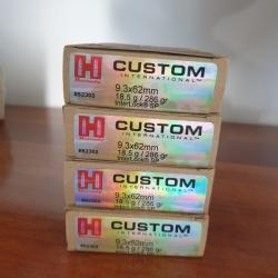 Hornady Custom 9,3 X 62 _ 4 Boites de 20