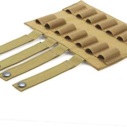 PORTE-CARTOUCHES 14 EMPLACEMENTS CALIBRE 12 - PORT VENTRAL - KAKI