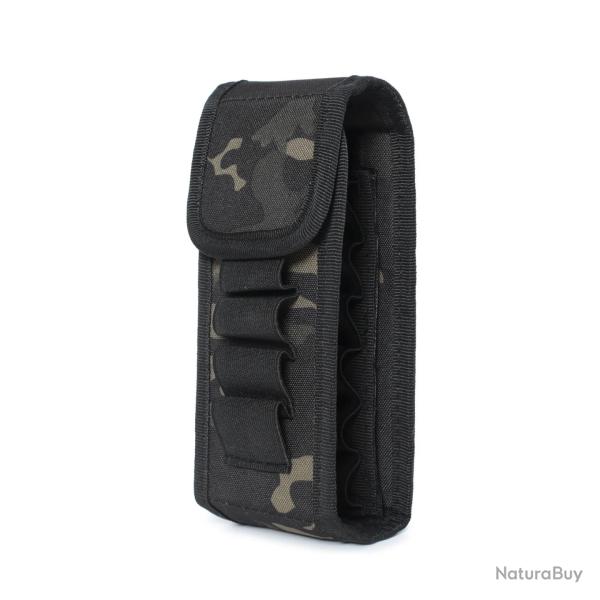 PORTE-CARTOUCHES 16 EMPLACEMENTS POUR CALIBRE 12 - CAMOUFLAGE MULTICAM NOIR