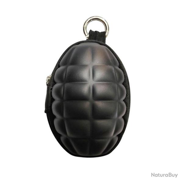 PORTE-CLEFS ET PORTE-MONNAIE "GRENADE" - NOIR