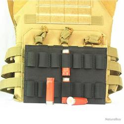 PORTE-CARTOUCHES 14 EMPLACEMENTS CALIBRE 12 - PORT VENTRAL - NOIR