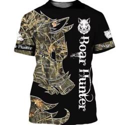 T-Shirt Streetwear impression 3D Motif Sanglier ref/096