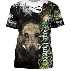 T-Shirt Streetwear impression 3D Motif Sanglier ref/102