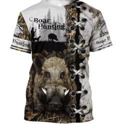 T-Shirt Streetwear impression 3D Motif Sanglier ref/106