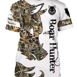 T-Shirt Streetwear impression 3D Motif Sanglier ref/107
