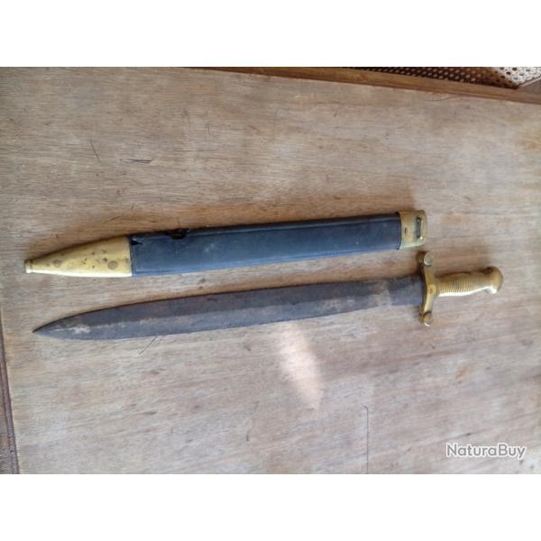 Beau glaive arm�e Fran�aise mod�le 1831 avec son fourreau