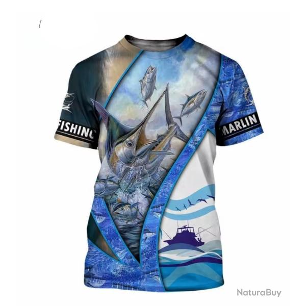 T-Shirt Streetwear impression 3D Motif P�CHE ref/118